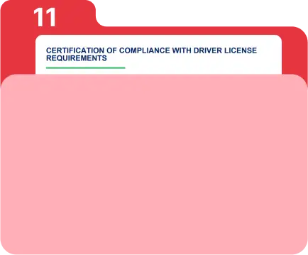 EasyWayPro Certification of Compliance With Driver License Requirements