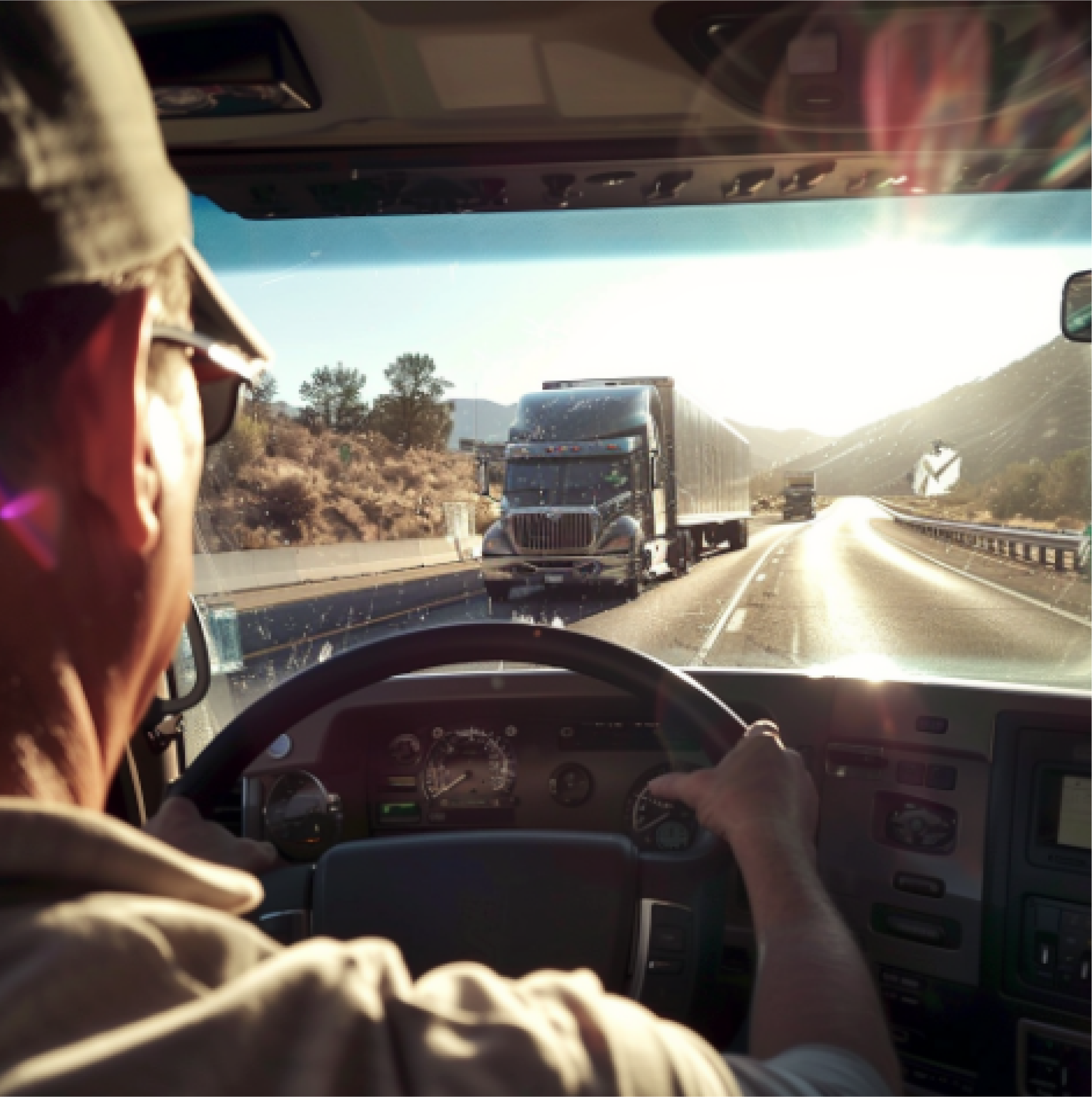 the truck driver on the road